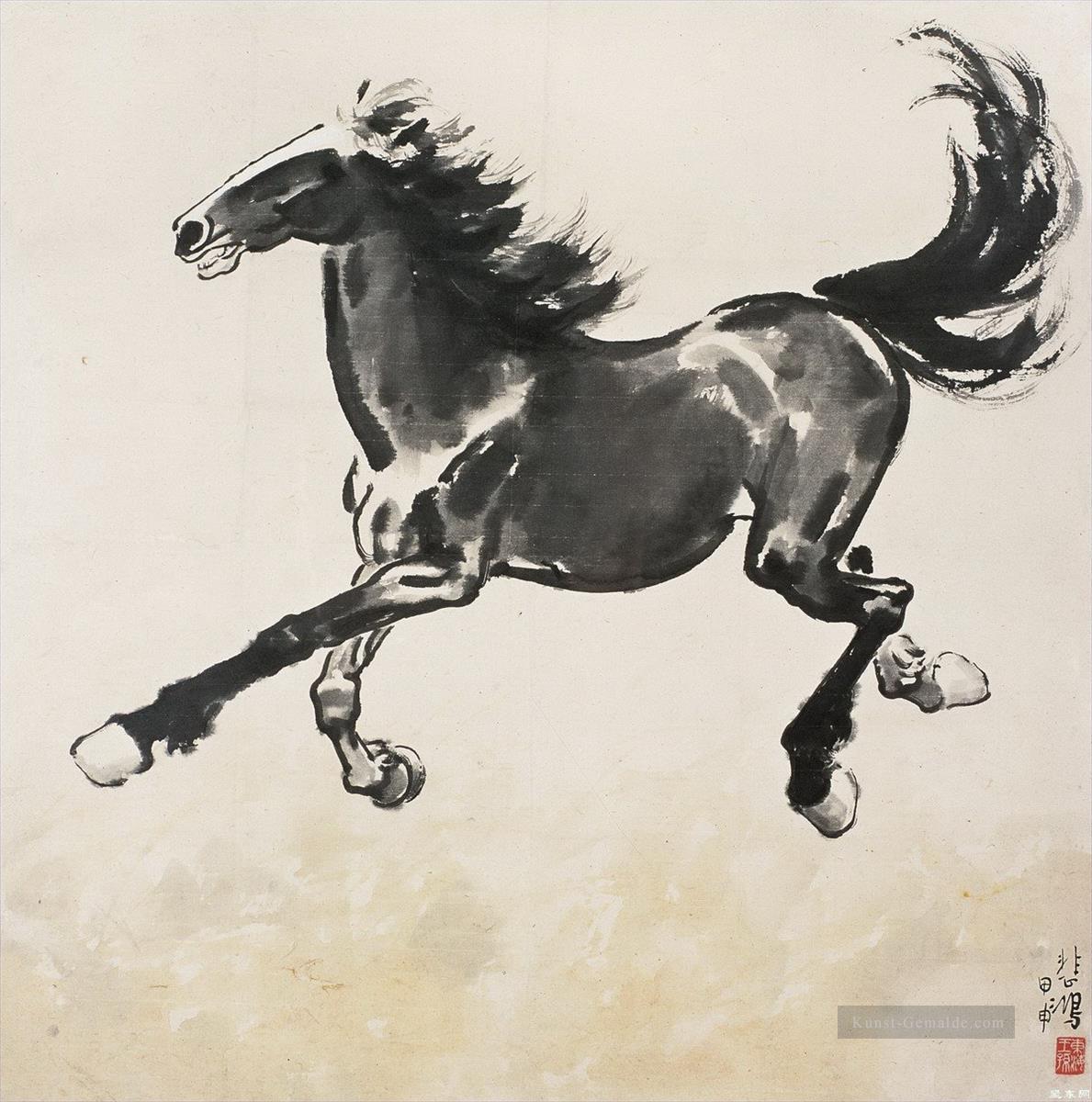 Xu Beihong läuft Pferd Chinesische Malerei Ölgemälde